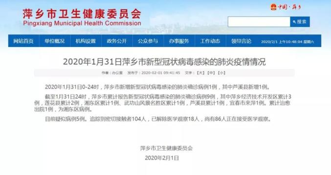全省最新病例