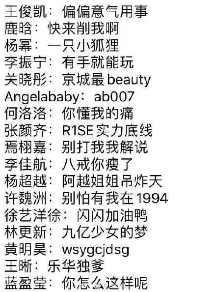 明星id